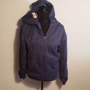 Espada Menswear  full zip Sherpa lined hoodie
